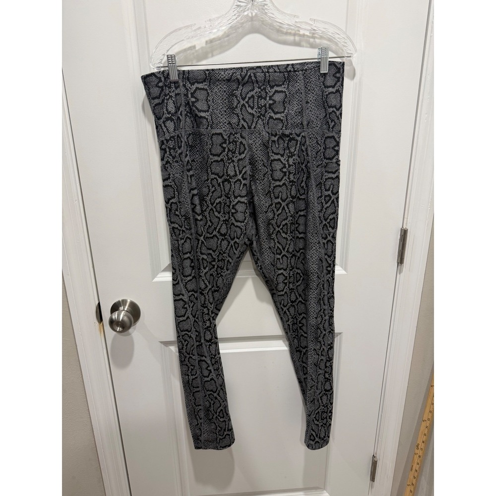 Champion Womens Leggings Snakeskin Print Gray XXL